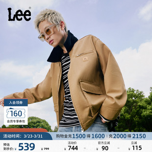 大口袋设计男女同款 翻领工装 夹克外套休闲潮流 撞色经典 Lee舒适版