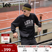 圆领植绒印花Logo男长袖 Lee25秋冬新品 舒适版 卫衣潮LMT010842204