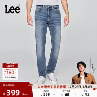 中蓝色男牛仔裤 Lee25秋冬新726标准中腰直筒五袋款 张凌赫代言