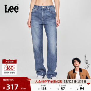 429标准中腰直脚中蓝色女牛仔裤 Lee25新品 潮A08090 张凌赫代言