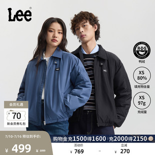 Lee舒适版翻领小Logo织标男女款飞行夹克羽绒服休闲LUT0109512RZ