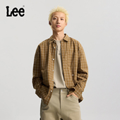 翻领男复古格子长袖 26夏新舒适版 Lee商场同款 衬衫 张凌赫同款