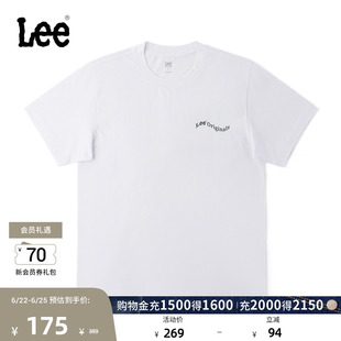 Lee商场同款26年春夏新品舒适版圆领Logo印花设计男短袖T恤休闲