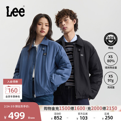 Lee舒适版翻领小Logo织标男女款飞行夹克羽绒服休闲LUT0109512RZ