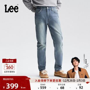 舒适中腰锥形五袋款 Lee25冬新品 中蓝色男牛仔裤 张凌赫代言