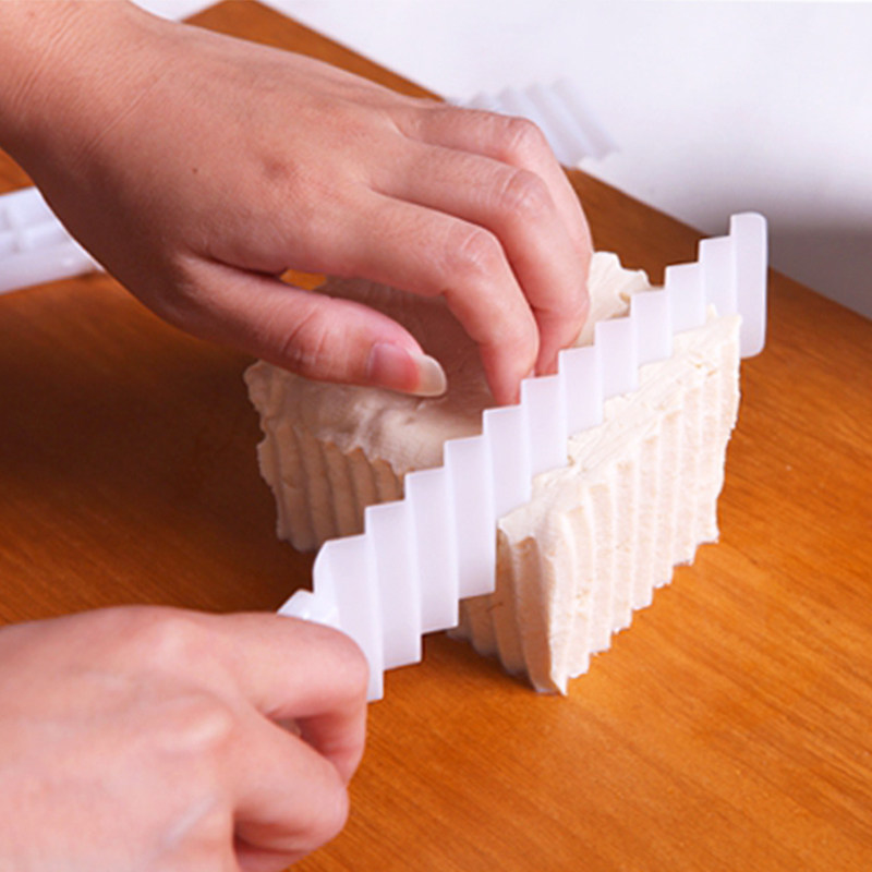 日本进口豆腐刀 日本厨房用品 波浪形切豆腐刀子(粗细2个装)