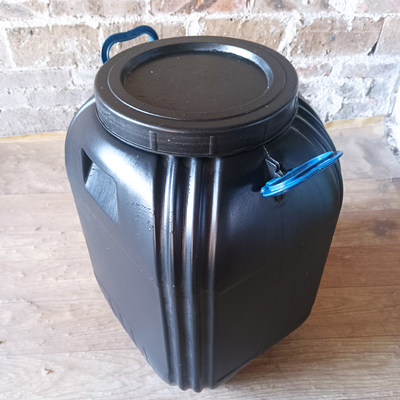 带盖大口50升塑料方桶双耳手提建材涂料乳胶化工桶工业包装桶堆码