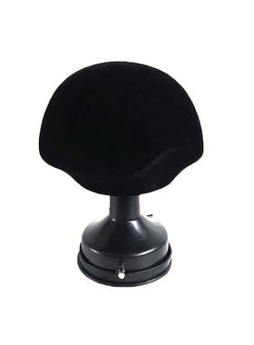 假发店男士发块放置头模假发展示支架黑色固定支撑架子底座底托