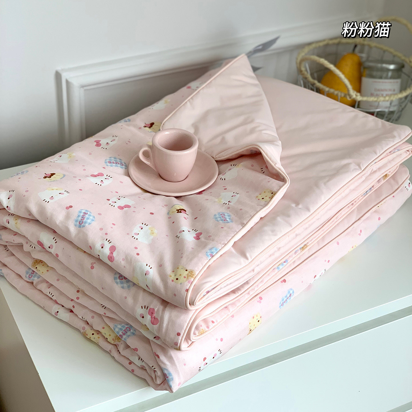 春夏ins纷纷kt猫冰纱被1.5学生全棉纱布夏被2米凉感冰皮空调被子