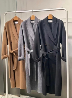 MM麦麦冬2025新款通勤经典款时尚双面呢大衣毛呢外套女599A170681