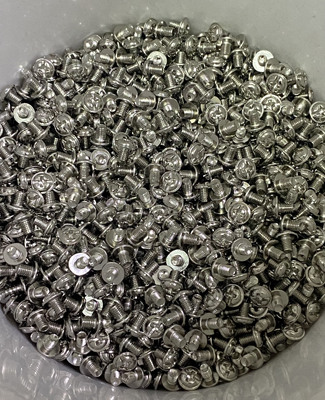 100只价格 机制螺丝螺钉 M3x4mm 十字圆头带垫