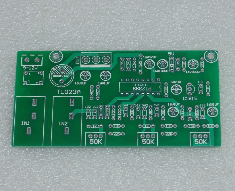 直流12V电瓶卡拉OK混响板功放混响器 麦克风话筒放大器前级话pcb