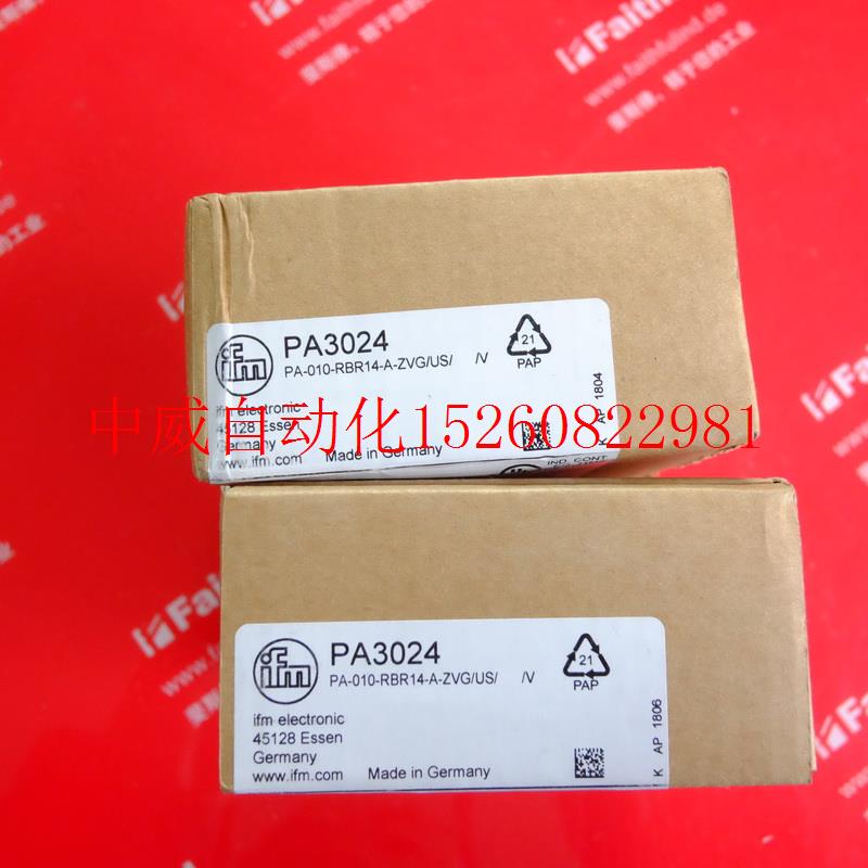 议价 PA3024易福门全新压力传感器 PA-010-RBR14-A-ZVG/U现货