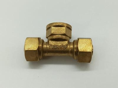 灵龙太阳能铝塑管黄铜内牙三通