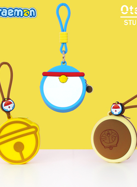 哆啦A梦硅胶零钱包叮当猫书包挂件女生蓝牙耳机收纳包迷你钥匙包