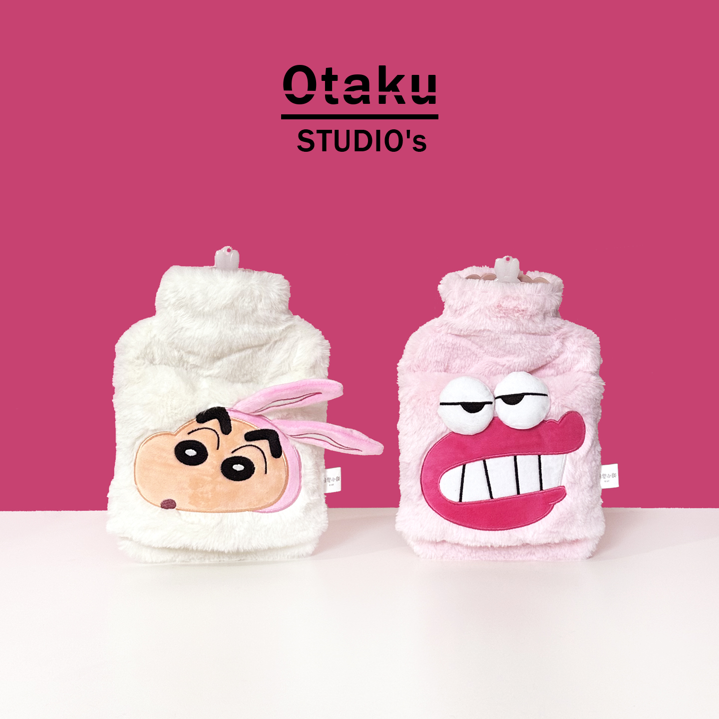 毛绒蜡笔小新注水暖水袋2025新款卡通暖水袋女生宿舍暖宫暖手宝