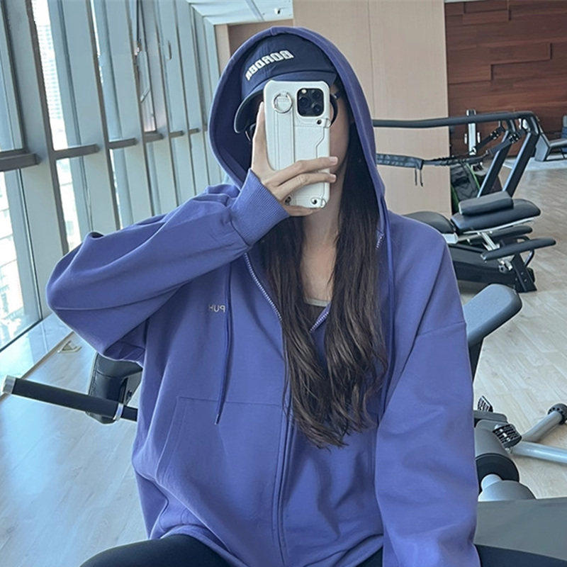 LULU HZWEVEO瑜伽服女宽松休闲运动外套ins风连帽卫衣长袖健身上