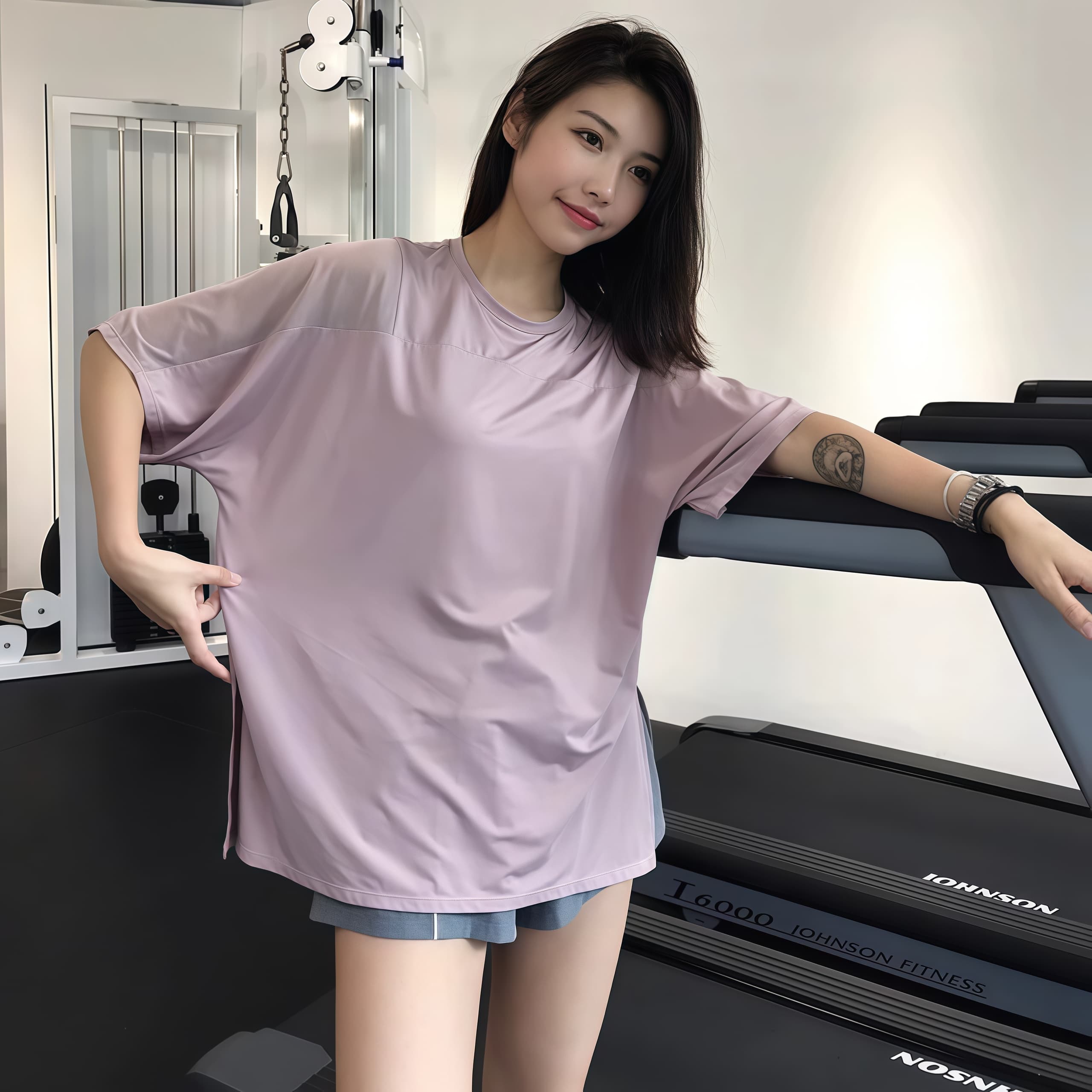 LULU夏网纱速干透气显瘦瑜伽上衣