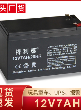 12V7AH儿童玩具车电池门禁消防主机电源UPS电池12伏7安铅酸蓄电瓶
