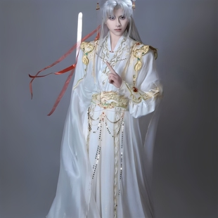 汉服南北朝国风刺绣男女同款改良汉元素古风交领魏晋武仙侠风套装