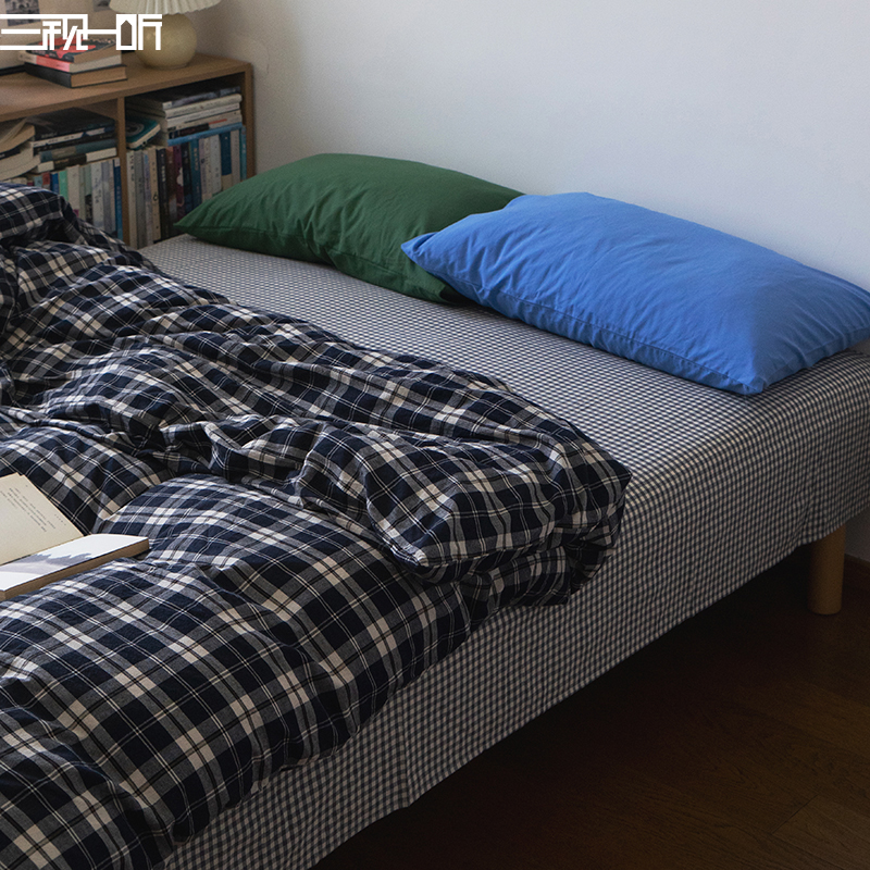 棉麻质感丨全棉色织水洗棉四件