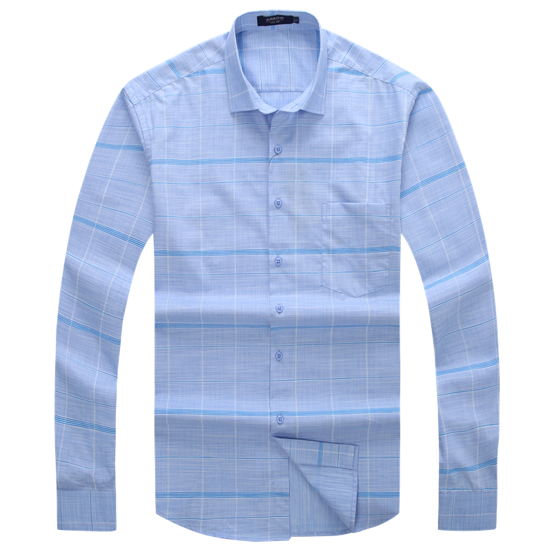 arrow衬衫美国箭牌衬衫男士长袖纯棉舒适衬衣免烫衬衫正品包邮