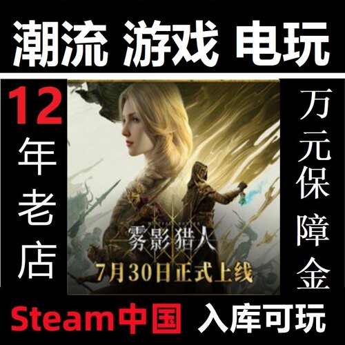 Steam正版 雾影猎人 亚区代购 中国入库 金币充值代充储值氪金