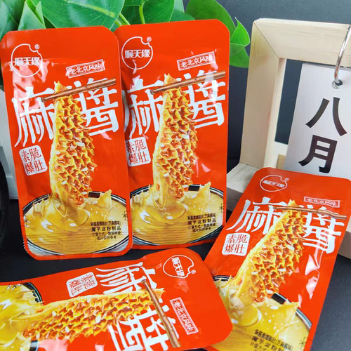 顺天缘麻酱素毛肚袋装经典芝麻酱味蒜香味魔芋素毛肚休闲即食零食