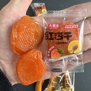 大潮吉红杏干黄桃干休闲零食小吃果脯蜜饯水果干散装称重小包装