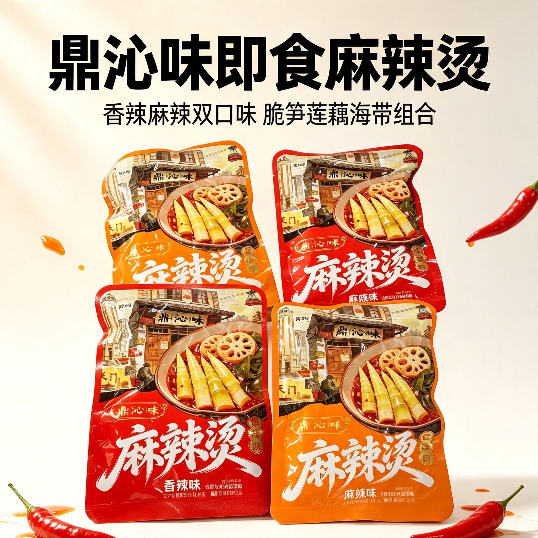 鼎沁味即食麻辣烫香辣麻辣双口味组合装享地道渝味美食速食新选择