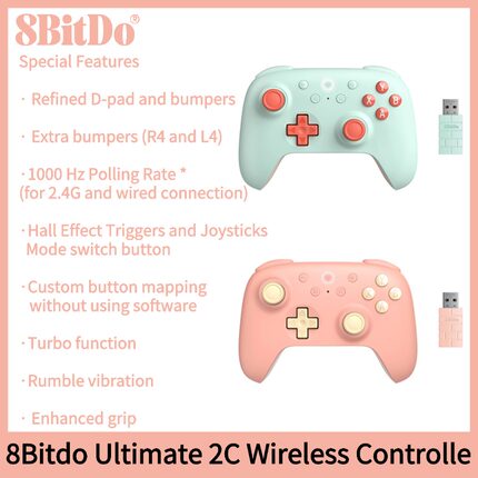 8Bitdo Ultimate 2C Dual Hall design Wireless Controller