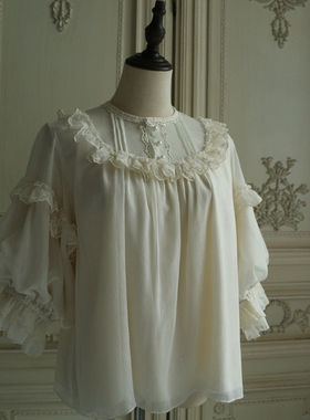 【FD原创设计】小糖罐2.0 宽松款雪纺中袖圆领衬衫 三色现货