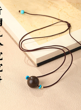 奇楠沉香吊坠真品沉水级越南芽庄老料项链女士单珠子挂坠情人节礼