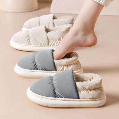 棉拖鞋女款冬季2025新款室内居家保暖防水拖鞋家用男士秋冬天