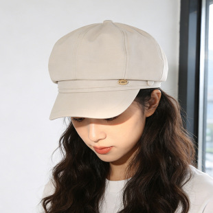 2026新款春夏八角帽女英伦复古百搭画家帽时尚气质显脸小报童帽子