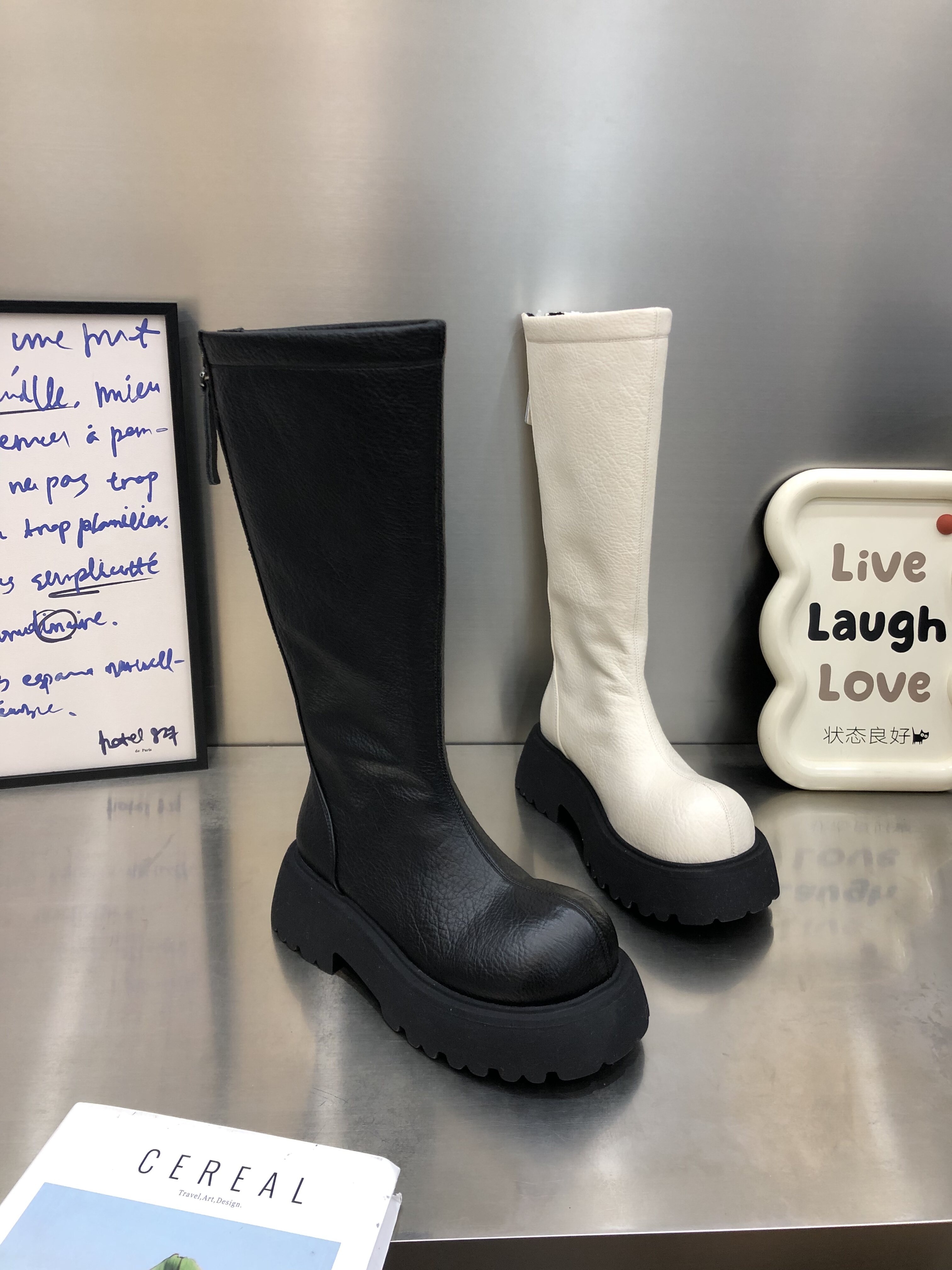 2025高筒靴新款厚底秋季骑士长筒靴显瘦洋气高级网红外穿舒适女靴