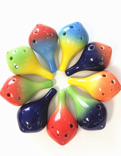 新款陶笛 6孔中音C调 炫彩系列 六孔张科举制