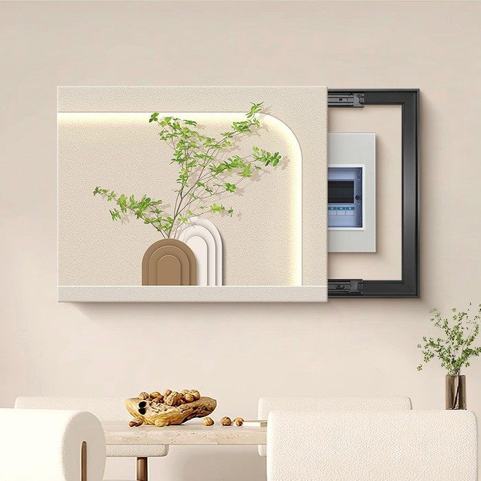 电表箱装饰画2025新款奶油风免打孔配电箱电盒子总闸开关遮挡挂画,家居饰品,电表箱装饰画,淘宝优惠券,粉丝福利购,淘宝优惠卷