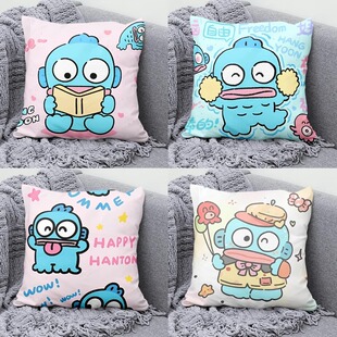 三丽欧卡通二次元动漫枕头丑鱼汉顿抱枕可定 制沙发靠枕含芯套装