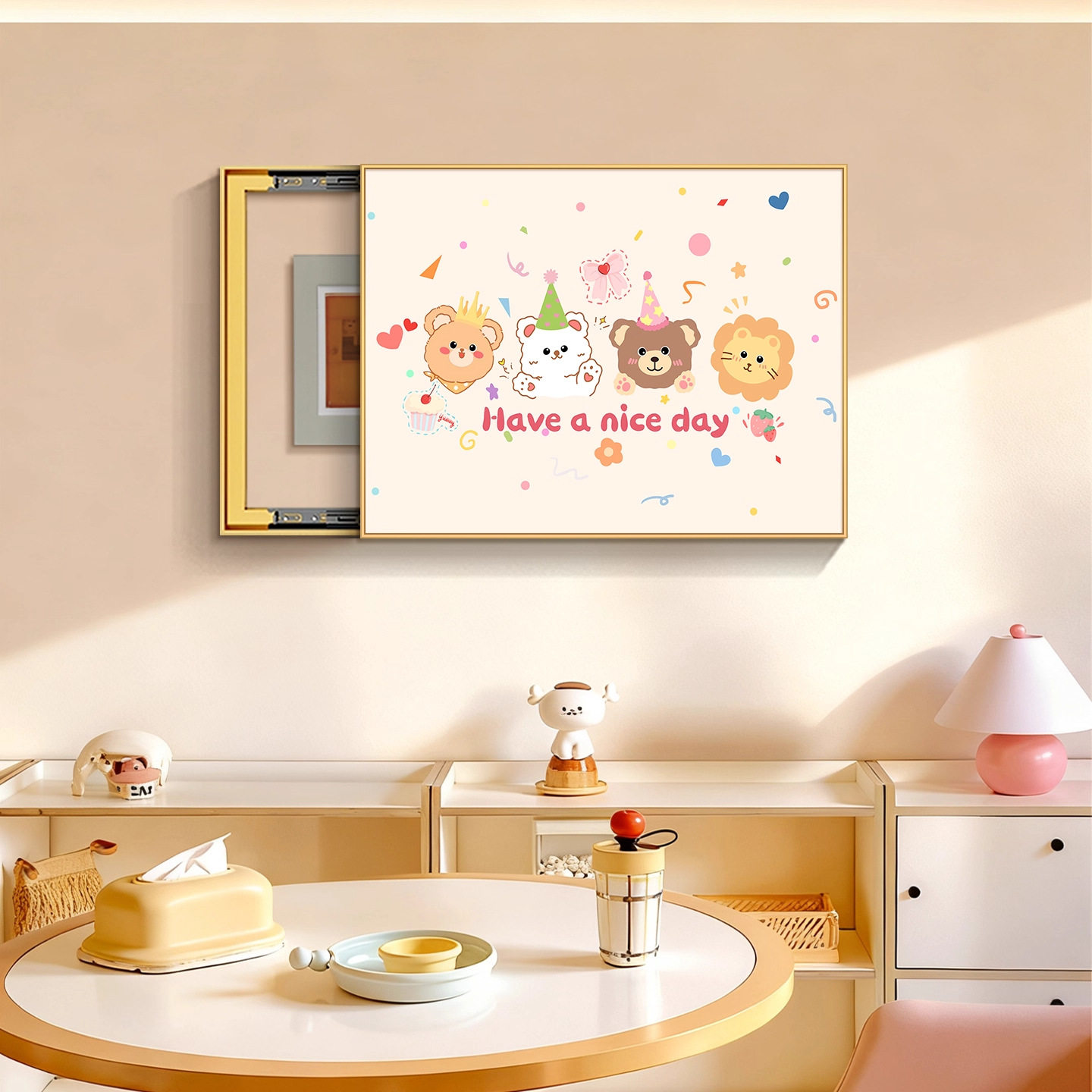 卡通电表箱装饰画免打孔现代简约配电箱遮挡挂画电闸箱开关盒壁画,家居饰品,电表箱装饰画,淘宝优惠券,粉丝福利购,淘宝优惠卷