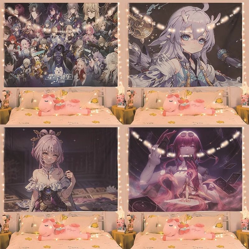 新款崩坏星穹铁道布二次元手游背景墙挂布房间卧室墙布大尺寸挂毯,居家布艺,挂毯/壁毯,淘宝优惠券,粉丝福利购,淘宝优惠卷