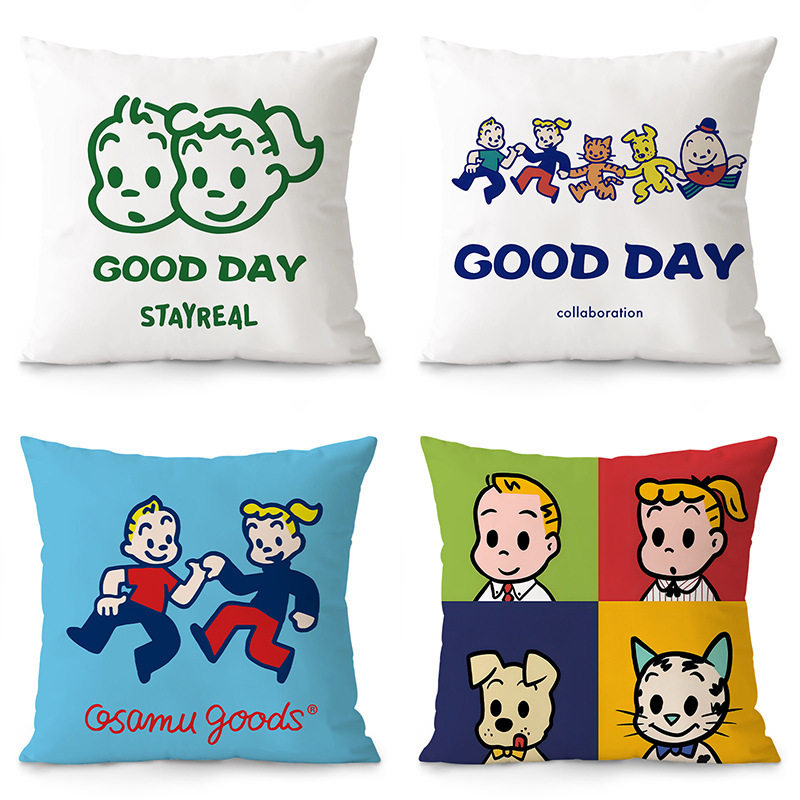 卡通可爱原田治抱枕沙发靠枕现代椅子靠背线条抱枕套客厅靠垫套,居家布艺,靠垫/抱枕,淘宝优惠券,粉丝福利购,淘宝优惠卷