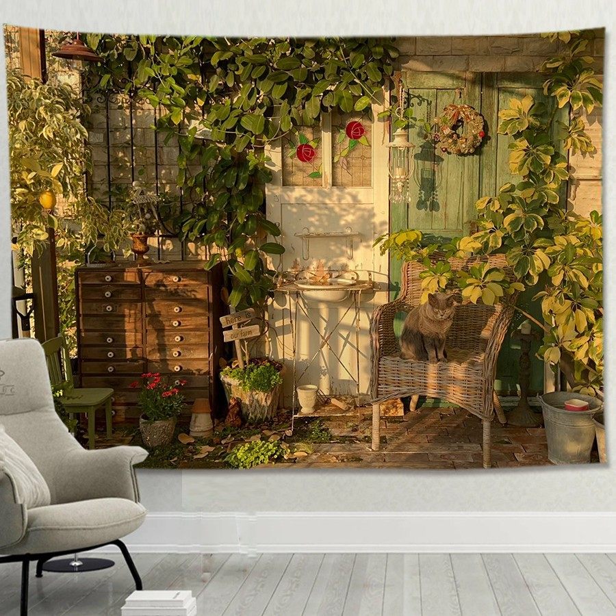 窗户风景背景布ins挂布卧室墙壁装饰布网红布置客厅壁画挂毯,居家布艺,挂毯/壁毯,淘宝优惠券,粉丝福利购,淘宝优惠卷