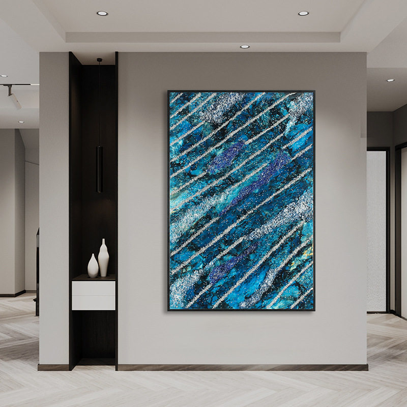 外贸客厅装饰画抽象艺术晶瓷镶钻壁画高级感玄关背景墙挂画,家居饰品,瓷板画,淘宝优惠券,粉丝福利购,淘宝优惠卷