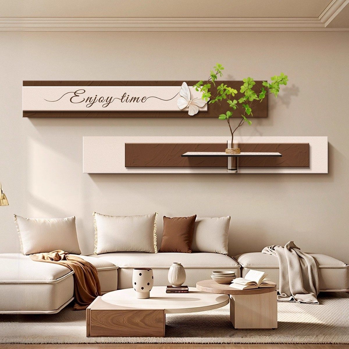 简约客厅装饰画水培绿植法式奶油风沙发背景墙挂画立体实物壁画,家居饰品,标本类装饰画,淘宝优惠券,粉丝福利购,淘宝优惠卷