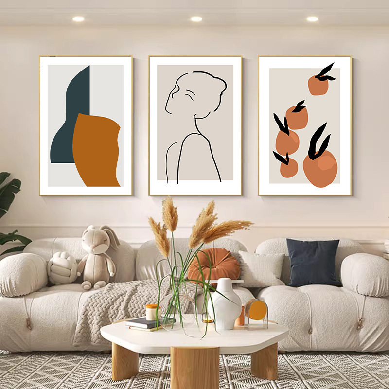 现代简约北欧莫兰迪抽象挂画几何线条人物客厅沙发背景墙装饰画,家居饰品,现代装饰画,淘宝优惠券,粉丝福利购,淘宝优惠卷