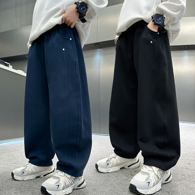 2025新款秋冬儿童宽松休闲裤男女童百搭时尚长裤潮款保暖裤子