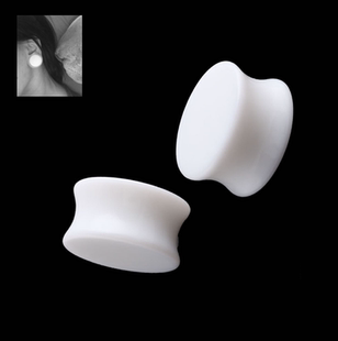 亚克力实心耳扩耳鼓白色腰鼓 欧美流行穿刺饰品 耳扩3-30mm大尺寸