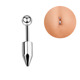 欧美新款 锥形肚脐环 肚脐扣 防过敏不锈钢肚脐钉 穿刺饰品
