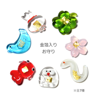 日本琉璃金箔御守钱包樱花金鱼熊猫金龟招财猫开运鲤鱼旗青龙达摩